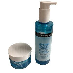 Neutrogena Hydro Boost Water Gel & Gel Cleanser With Hyaluronic Acid Combo New